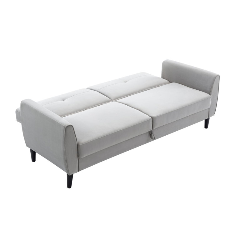 Modern Convertible Folding Futon Sofa Bed with Storage Box